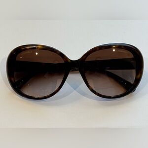 CHANEL Brown Butterfly Sunglasses with Gradient Lenses